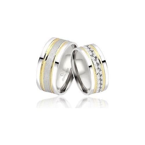New Design Silver Wedding Rings Couple Rings