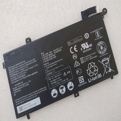 New HB46K497ECW battery For Huawei Matebook D 2018 i5-8250U PL-W19 MRC-W60 53010baj Original Laptop battery 11.4V 43.3Wh 3800mAh