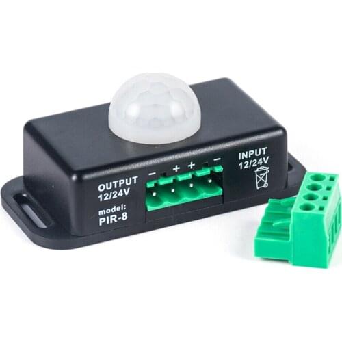 PIR Motion Sensor Switch DC 12V-24V Automatic Infrared Detector for LED Strip Lights GK99