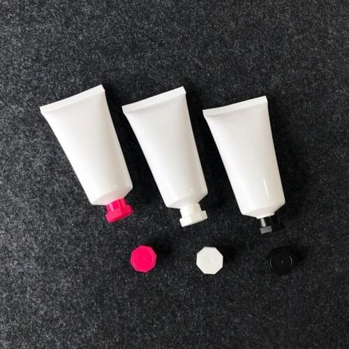 300pcs/lot 50g empty white plastic soft tube for cosmetics packaging,50ml sample container bottles ,cream cosmetic container