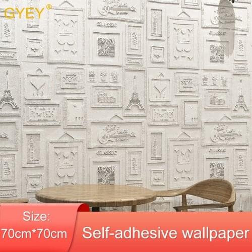Self-adhesive 3d Foam Wall Stickers Living Room Background Bedroom Decoration Stickers Soundproof Waterproof Wallpaper Stickers