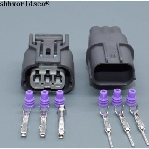 Shhworldsea 3pin male female headlight Acura ignition coil connector 6189-0968 6918-1833 For Honda Civic City Toyota