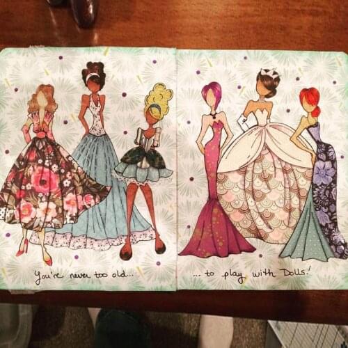 Cute Girl Dresses Show Transparent Silicone Clear Stamp For Scrapbooking DIY Craft Decoration Soft Stamp