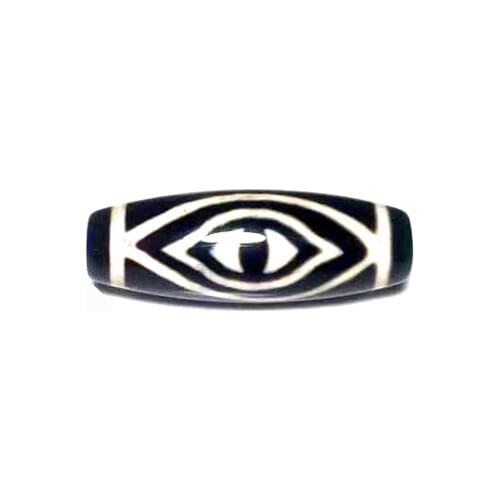 Tibetan style agate DZI 10*30mm black and white water hyacinth pattern men and women jewelry DIY Free Shipping