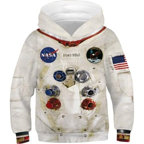 3D Astronaut Hoodies Kids Cosplay Costume Clothes Boys Hoodies Children Sweatshirt Teen Girl Hoodie Pullover Tops