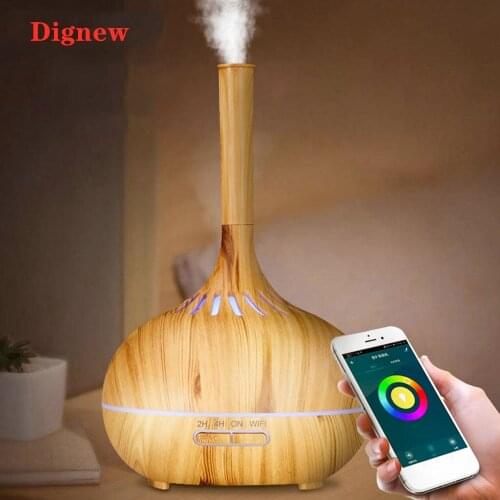 Ultrasonic Air Humidifier Tuya APP Control 400ml Aroma Essential Oil Diffuser Mist Maker 7 Color Night Light Home SPA