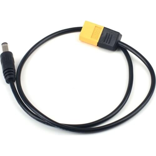 High Quality 50cm TS100 XT60 Bullet Connector to Male DC5525 DC5521 Power Cable for Imax B6 Charger / FPV Multirotor Repairs