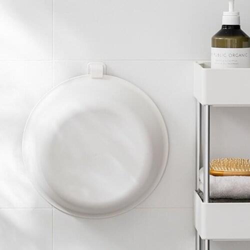 1 Pcs Wall-Hung Washbasin Hook Free Punch Bathroom Kitchen Household Washbasin Storage Shelf Washbasin Hanger Household Tools