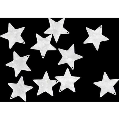 10pcs Mix Color Jewelry Star Crafts DIY Earring Connectors for Bracelet Necklace Pendant Fashion Accessories Making 21x21mm