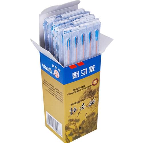 100pcs/pack Acupuncture Needle with tube disposable sterilized stainless steel Copper handle acupuncture needle