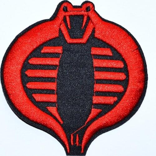 RED ALERT ! COBRA GI JOE USA ARMY TACTICAL US MILITARY MORALE BADGE RED BLACK PATCH IRON ON PATCH (size is about 8.6 * 9 cm