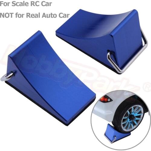 2pcs Aluminum Alloy RC Wheel Chock Non Slip Trailer Truck Remote Control Car Tires Parking Block