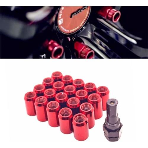 20pcs 32mm Length Car Wheel Nuts Hexagon 20mm Racing Car Wheel Lug Nuts Wheel Rims Lug Nuts Car AccessoriesM12*1.25 M12*1.5