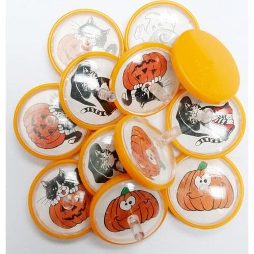 24pc halloween pumpkin Spinner Tops Spinning Boys Kids Game Prize Gift Favours Birthday Party Favors Pinata Bag Filler Loot Gag
