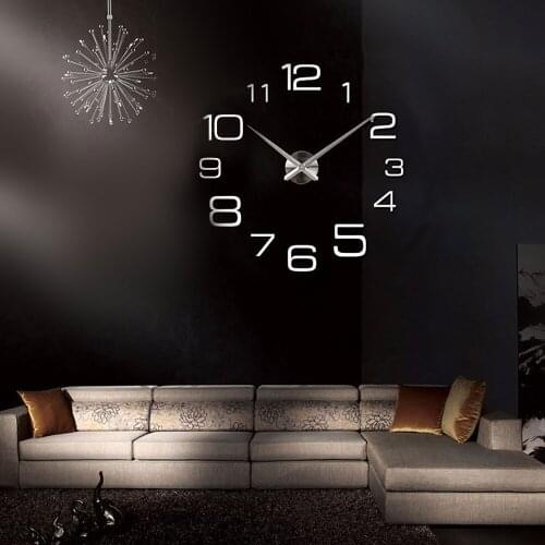 3d Wall Clock Mirror Wall Stickers Creative Diy Wall Clocks Creative Digital Diy Wall Clock Mirror Wall Clock Home Decoration