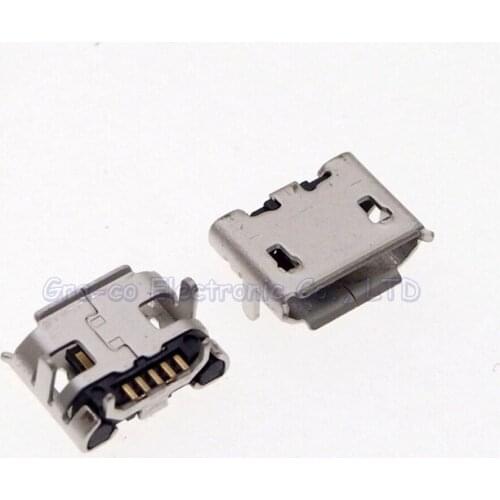 50pcs Micro 5P USB Connector V8 Port Charge Socket Micro USB Jack For huawei lenovo oppo etc