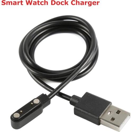 Smart Watch Dock Charger Adapter Magnetic USB Charging Cable Cord Wire For Haylou Solar LS05 Sport Smart Watch Universal 2pin