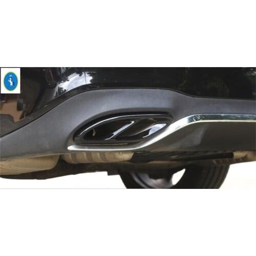 Yimaautotrims Auto Accessory Rear Tail Throat Exhaust Pipe Muffler Cover Trim For Mercedes Benz C Class W205 Sedan 2015 - 2018
