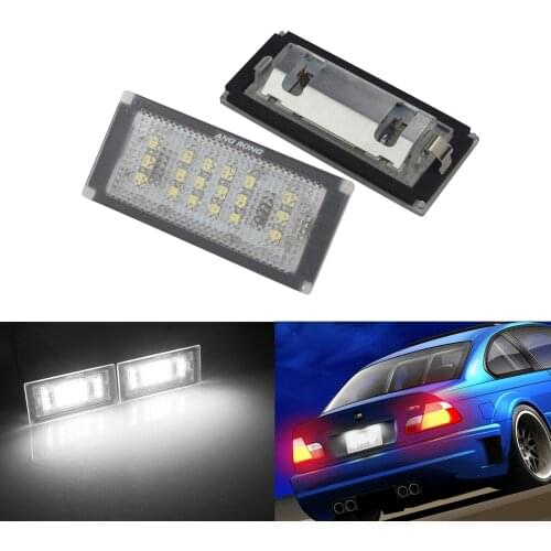 ANGRONG 2X LED Licence Number Plate Light Xenon White For BMW 3 Series E46 Coupe 2004-2006