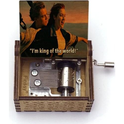 Wooden Music Box Hand-ed Musical Box my heart will go on let it go Theme Music Box wife girl Birthday Gift Gift Box Gift