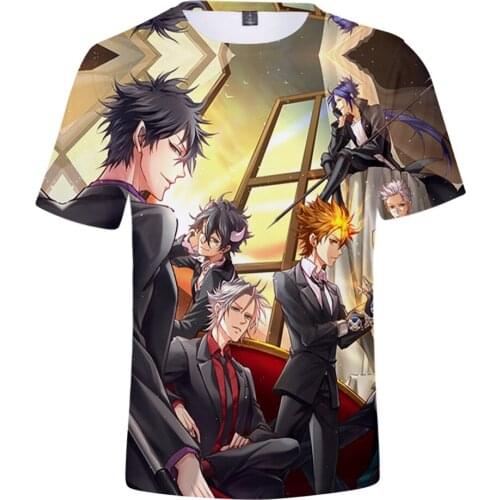 3D HITMAN REBORN Spring Summer Holiday Preppy Style Men/Women Street clothes T-shirt Japanese Retro innovation