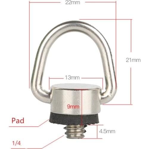 Jadkinsta 50PCS Stainless Steel D Ring Camera Screw Adapter Holder with 1/4 for Camera Strap Quick Release Plate Screws