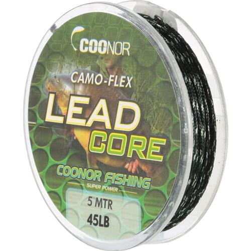 35/45/55lb 5m Leadcore Braided Camouflage Carp Fishing Line Hair Rigs Lead Core Fishing Tackle