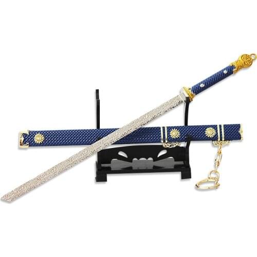 22cm Soldier Weapon Anime Movie Tang Knife With Scabbard Alloy Keychain Pendant 12 Inch Action Figure Scene Weapon Accessories