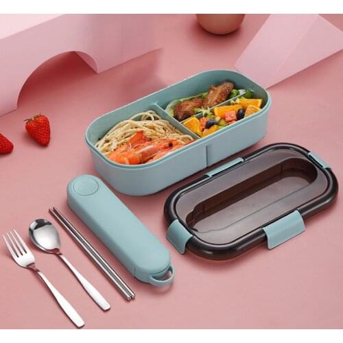 Japanese style Microwave Lunch Box Food Storage Container With Compartment Tableware Children School Office Portable Bento Box