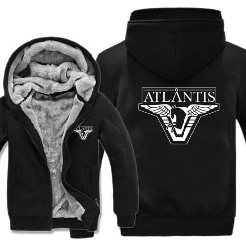 Winter Stargate Atlantis Hoodies Men Fashion Coat Pullover Fleece Liner Jacket Stargate Atlantis Sweatshirts Hoody