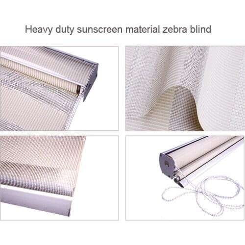 New zebra blind sunscreen material quality heavy duty double roller blind for Customize size