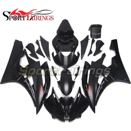 Injection Fairings For Yamaha YZF600 R6 06 07 2006 2007 Plastics ABS Motorcycle Fairing Kit Bodywork Cowling Flat Black with Red