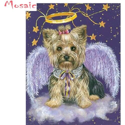 Full Square Diamond 5D DIY Diamond Painting yorkshire terrier Embroidery Cross Stitch pet dog Rhinestone Mosaic painting animals