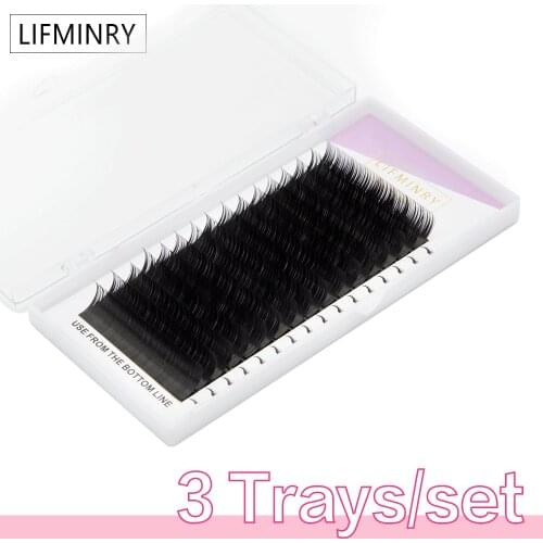 3 quality eyelash extensions tray fake mink single eyelash size single eyelash soft natural eyelash