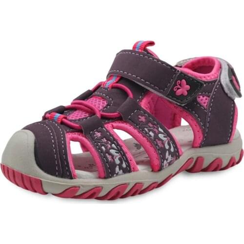 Children Shoes Girls Sandals Summer Closed Toe Sandals for Girls Kids Little Kids Beach Sandals Hook & Loop Size 21-32