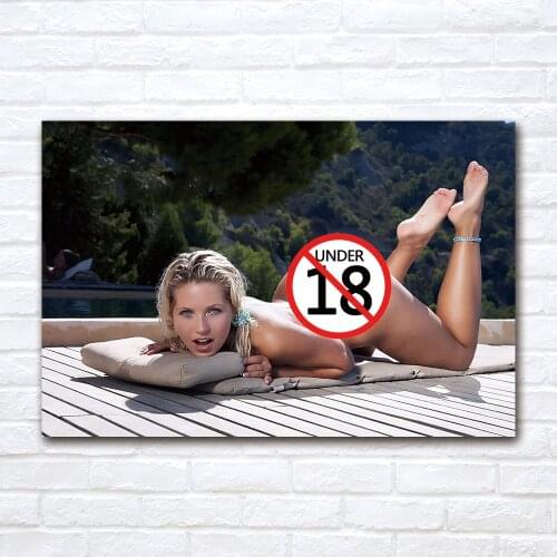 Modern Art Canvas Painting Blonde Beauty is Sunbathing Poster and Print Wall Pictures for Bedroom Living Room Home Decor