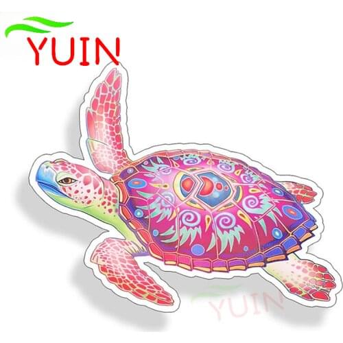 Fashion Sea Turtle Car Sticker Automobiles Motorcycles Laptop Beach Boat Window PVC Decoration Accessories Decal 13*10cm