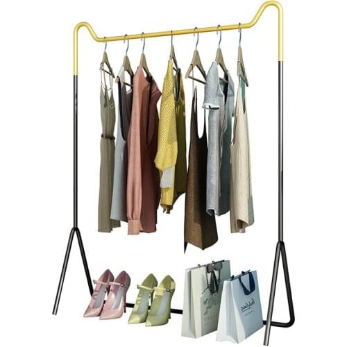 Stainless Steel Coat Rack Home Floored Clothes Hanger Fashion Cat Ear Shaped Exhibition Display Stand Gold Color Clothing Rack