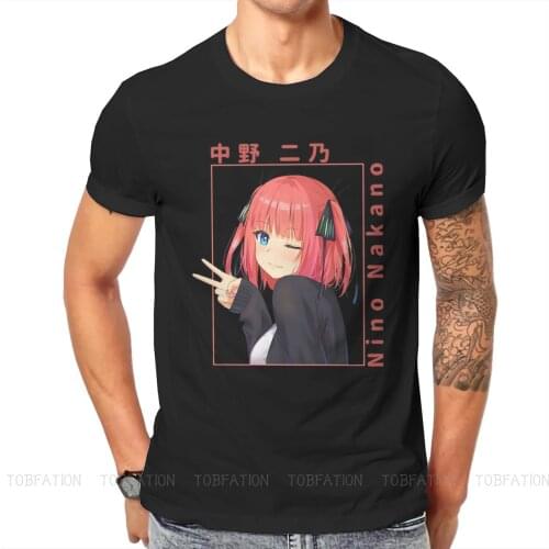 Nino Nakano Quintessential Quintuplets Manga Anime T Shirt Vintage Alternative Loose Crewneck TShirt Top Harajuku Mens Tops