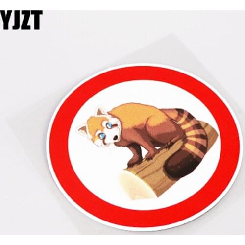 YJZT 12.2CM*12.2CM Fashion Car Styling Raccoon Car Sticker Decal PVC Graphical 13-0948