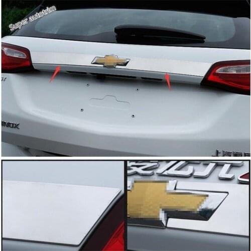 Lapetus Rear Trunk Tail Door Up Tail Decoration Strip Cover Trim Accessories Exterior Fit For Chevrolet Equinox 2017 - 2020