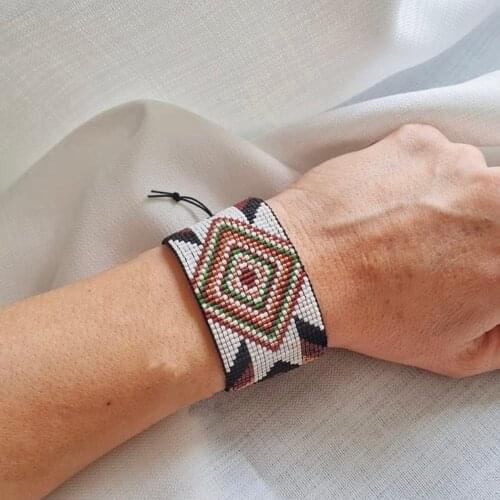 BLUESTAR Fashion MIYUKI Bead Bracelets Chic Geometric Pattern Bracelets Handmade Crystal Pulseras Jewelry Armband 2021