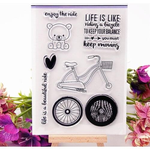 11x16cm bicycle beer Transparent Clear Stamps Silicone Seals Roller Stamp DIY scrapbooking photo album/Card Making Easter