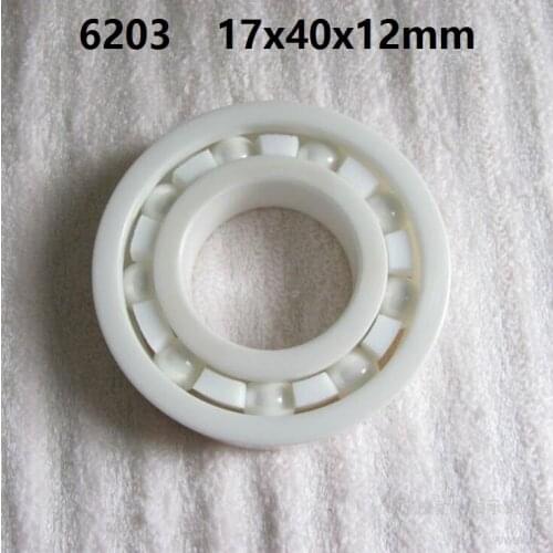 5pcs/10pcs 6203 ZrO2 full Ceramic bearing 17x40x12 mm Zirconia Ceramic deep groove ball bearings fishing reels 17*40*12mm