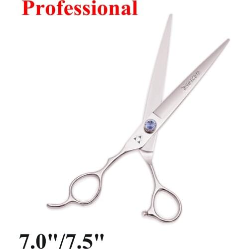 7.0 7.5 Professional Hair Scissors Left Handed Hair Cutting Shears Dog Scissors 440C Hairdressing Pet Grooming Scissors 8003