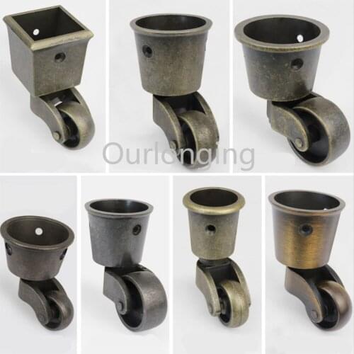 8PCS Multi-size Caster Wheels Round Cup Casters Wheel Zinc Alloy Heavy Duty Furniture Leg Wheel for Sofa Chair Cabinet Workbench