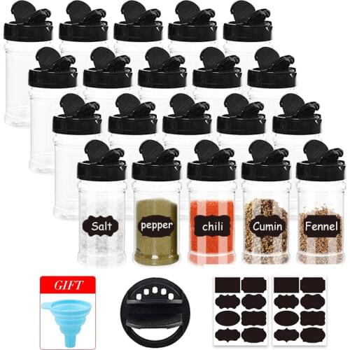 Spice Jars Kitchen Organizer Storage Holder Container Glass Seasoning Bottles With Cover Lids Camping Condiment Containers