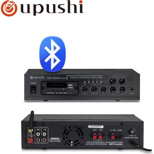 Bluetooth amplifier 50w digital power amplifier 80w small size USB amp with SD card, remote control for Oupushi home speakers
