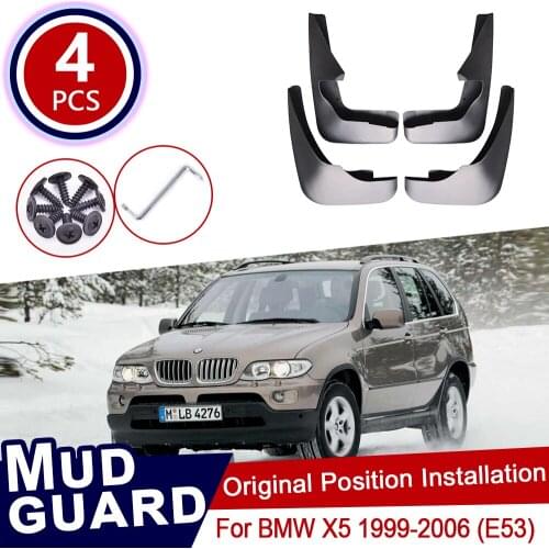 For BMW X5 E53 1999~2006 Car Mud Flaps Mudguard Splash Guards Fender Mudflaps Flap Accessories 2000 2001 2002 2003 2004 2005