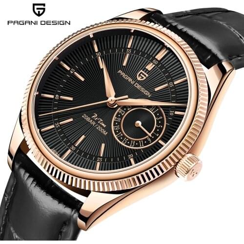 PAGANI DESIGN - Mens Luxury Sapphire Crystal Business Quartz Wrist Watch 200m Water Resistant Stainless Steel Brand New